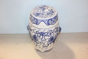 Oriental Garden Vase with Dragons