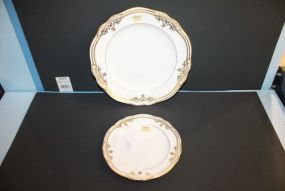 Spode Stafford White Dinner Plate and Salad Plate