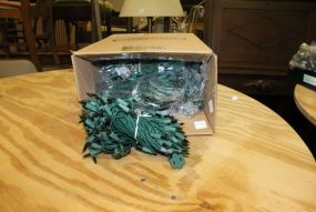 Box Lot of Green Christmas Lights