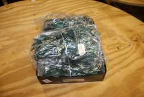 Box Lot of Green Christmas Lights