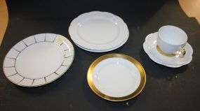 Salad Plate, Two bread and butter Plates, Three Saucers, Cup