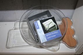 Plastic Serving Trays, Card Holder