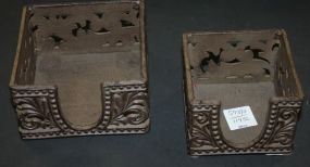 Two Iron Candleholders