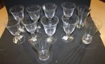 Eleven Clear Drinking Glasses