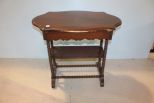 Mahogany Spool Table with Shelf