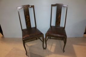 Pair Queen Ann Style Side Chairs