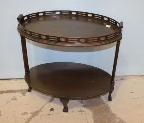 Mahogany Oval Stand with Gallery