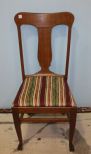 Oak Claw foot T-back Desk Chair