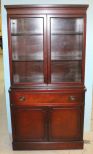 Mahogany Double door Step Back China Cabinet