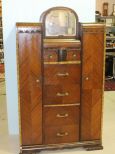 Walnut Art Deco Gentleman's Wardrobe