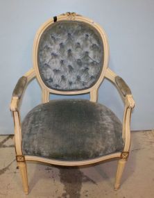 Painted French Style Arm Chair