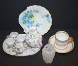 Miniature Tea Set, Demi Tesse cup/saucer, dish and shaker (no lid)