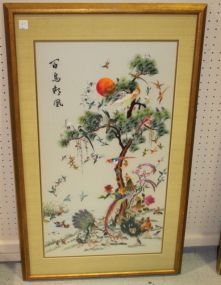 Framed Oriental Stitchwork