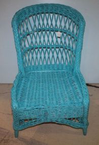Blue Wicker Chair