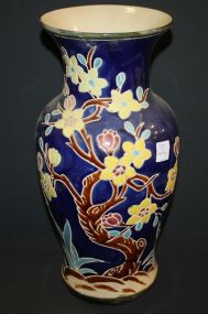 Large Handpainted Oriental Design Vase