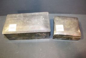 2 Decorative Silverplate Boxes