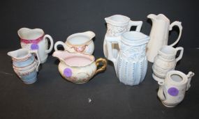 Group of Bisque and Porcelain Pitchers 2