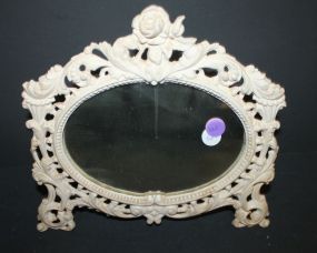 Ornate Oval Iron Mirror 11