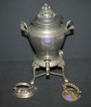 Early Electric Coffee Pot (missing cord) with two handles to casserole lids.