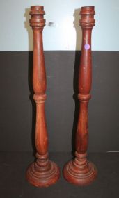 Pair of Wooden Candlesticks 28