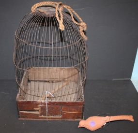 Bird Cage and Ceramic Bird 17