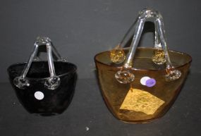 Two Glass Baskets 7