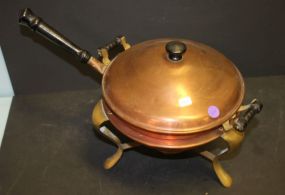 Copper Pan on Stand 10