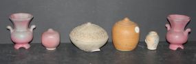 Pair of Niloak Vases and Pottery Vases vases 4