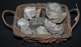 Basket with Rocks