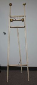 Pointed White Metal and Brass Easel