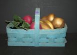 Wood Basket with Fruit