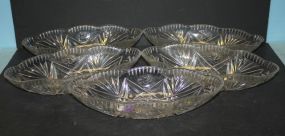 Five Plastic Boat Serving Trays 12