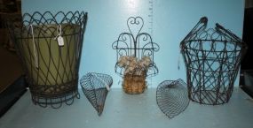 Tall Wire Baskets, Wall Pocket, and Cone Baskets baskets 12