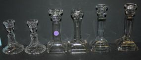 Three Pair of Glass Candlesticks 5