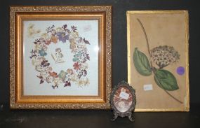 Framed Dried Flowers, Botanical Print, and Small Italian Frame flowers 9