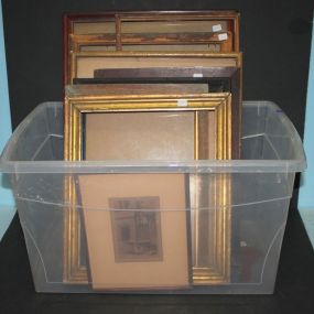 Box Lot of Various Size Frames
