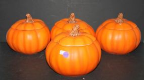 Four Ceramics Pumpkins 6