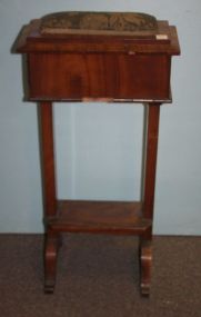 Unusual Satinwood Sewing Stand with drawer; 31