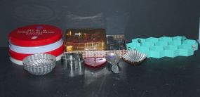 Cookie Cutters, 3 Molds, and Measuring Spoons Spoons, molds, cutters