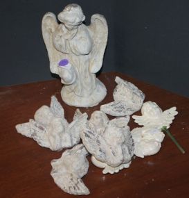 Pottery Decorative Angels figurine statue and little angel decorations.