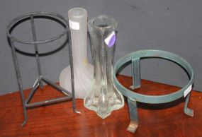 Glass Vase and Vase Stands