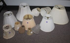 Twelve Assorted Small Lamp Shades