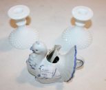 Pair of Milk Glass Candlesticks candlesticks 4