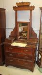 Victorian Dresser Dresser with small marble inset, 38