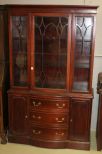 1950s Mahogany China Cabinet 41