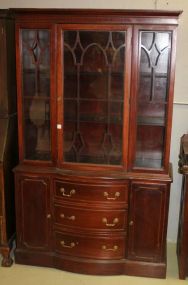 1950s Mahogany China Cabinet 41