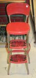 Vintage 1950s Red Kitchen Step Stool 14