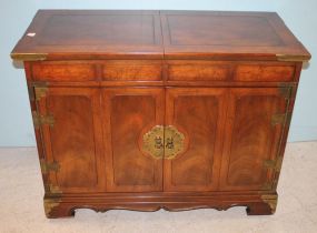 Contemporary Server Server with brass hardware (matches buffet), 40