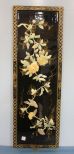 Black Lacquer Oriental Wall Plaque Black Lacquer Oriental Wall Plaque with faux jade birds, 12