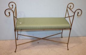 Metal Bench with Cushion Seat 48